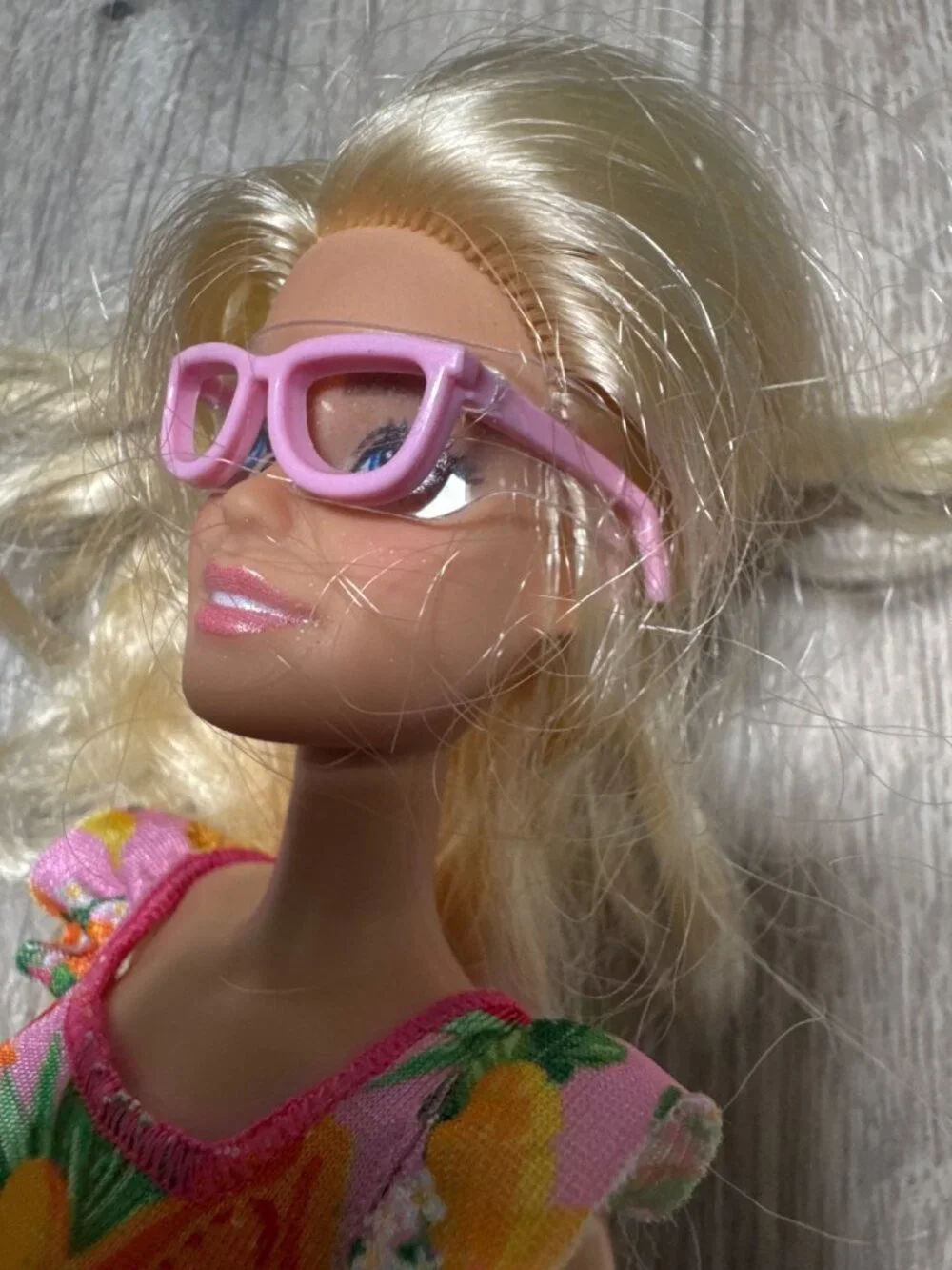 Barbie Fashionistas Doll #181 Blonde Hair Pink Sunglasses Tropical Dress 2013 Ma
